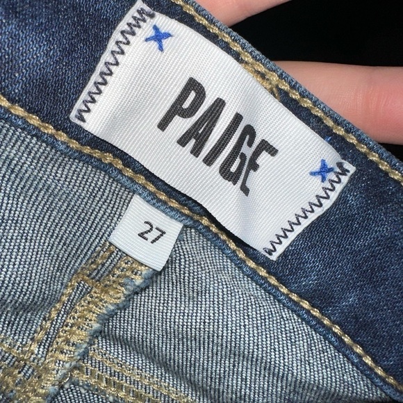 PAIGE women’s verdugo ankle distressed jeans 27 denim contemporary - Picture 2 of 7